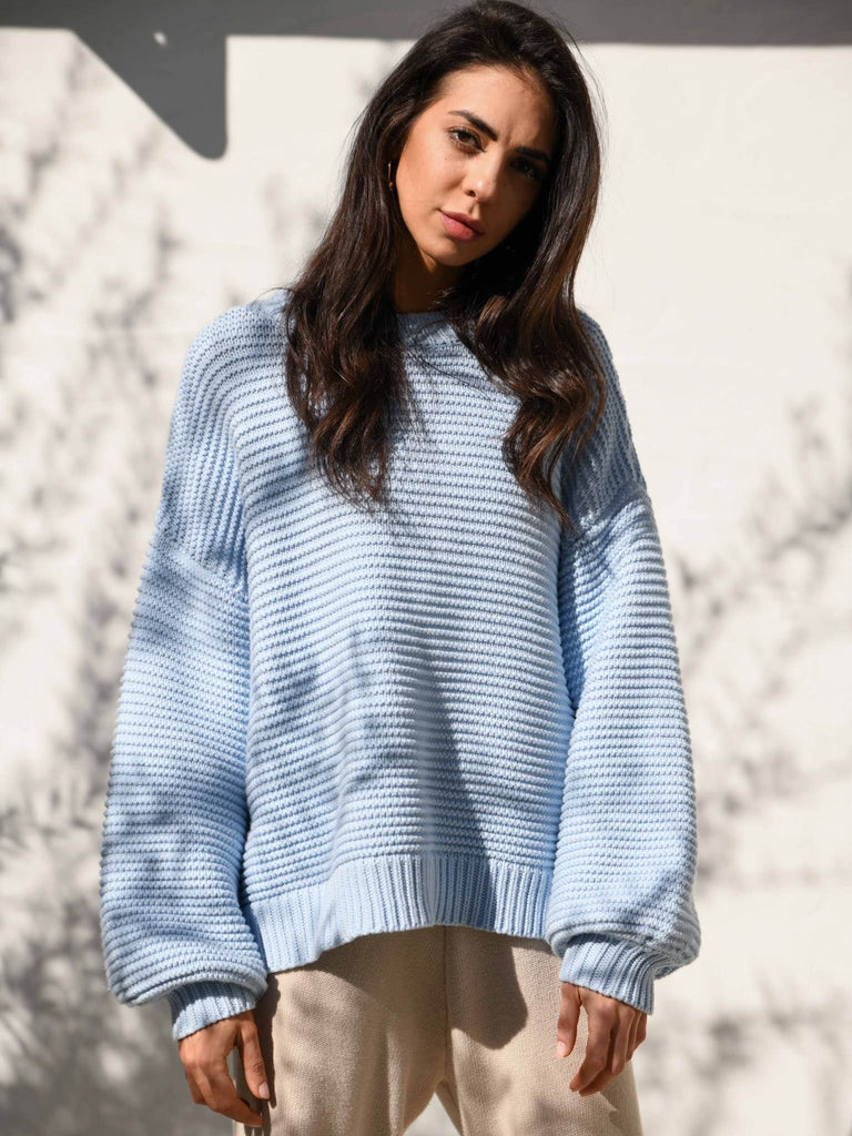 Light blue on sale chunky sweater