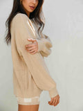 LEXI COTTON KNIT JUMPER- CARAMEL