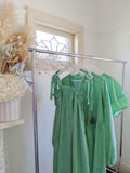 Nadia Gingham Maxi Dress- Green