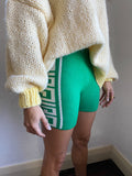 Maze Knit Shorts -Green