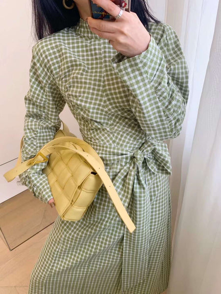 Alessandra Checked Dress