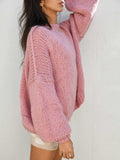 DESIREE OVERSIZE MERINO WOOL JUMPER- Dusty Pink