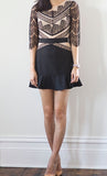 Whitney Lace Mesh Dress- Black
