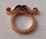 Mustache Rose gold Ring - HELLO PARRY Australian Fashion Label 