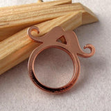 Mustache Rose gold Ring - HELLO PARRY Australian Fashion Label 