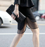 Mesh Layer Black Skirt