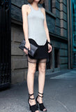 Mesh Layer Black Skirt