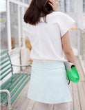 Eliza Mint Tailored Wrap Skirt - HELLO PARRY Australian Fashion Label 