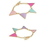 Pastel Mixed Triangle Chain Bracelet - HELLO PARRY Australian Fashion Label 