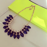 Rosa Crystal Tear drop Necklace