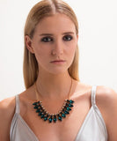 Rosa Crystal Tear drop Necklace