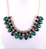 Rosa Crystal Tear drop Necklace - HELLO PARRY Australian Fashion Label 