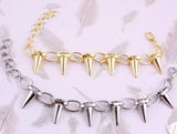 Plated Spike Chain Bracelet